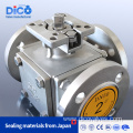 CF8/CF8m/Wcb stainless steel Three Way Flange Ball Valve